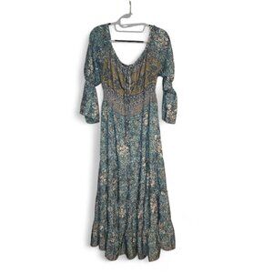 Contro Corrente Dress Free Size OSFM Boho Romantic Long Flowing Lightweight